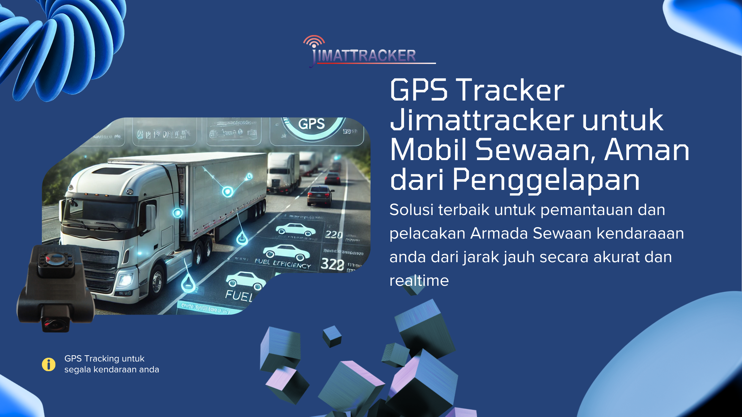 GPS Tracker Jimattracker untuk Mobil Sewaan, Aman dari Penggelapan